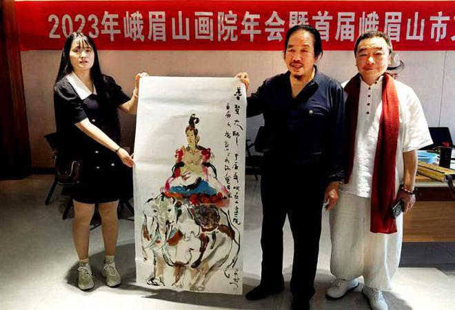 文化赋能 峨眉山市举办首届文旅书画创作交CQ9电子 CQ9传奇电子流会(图4)
